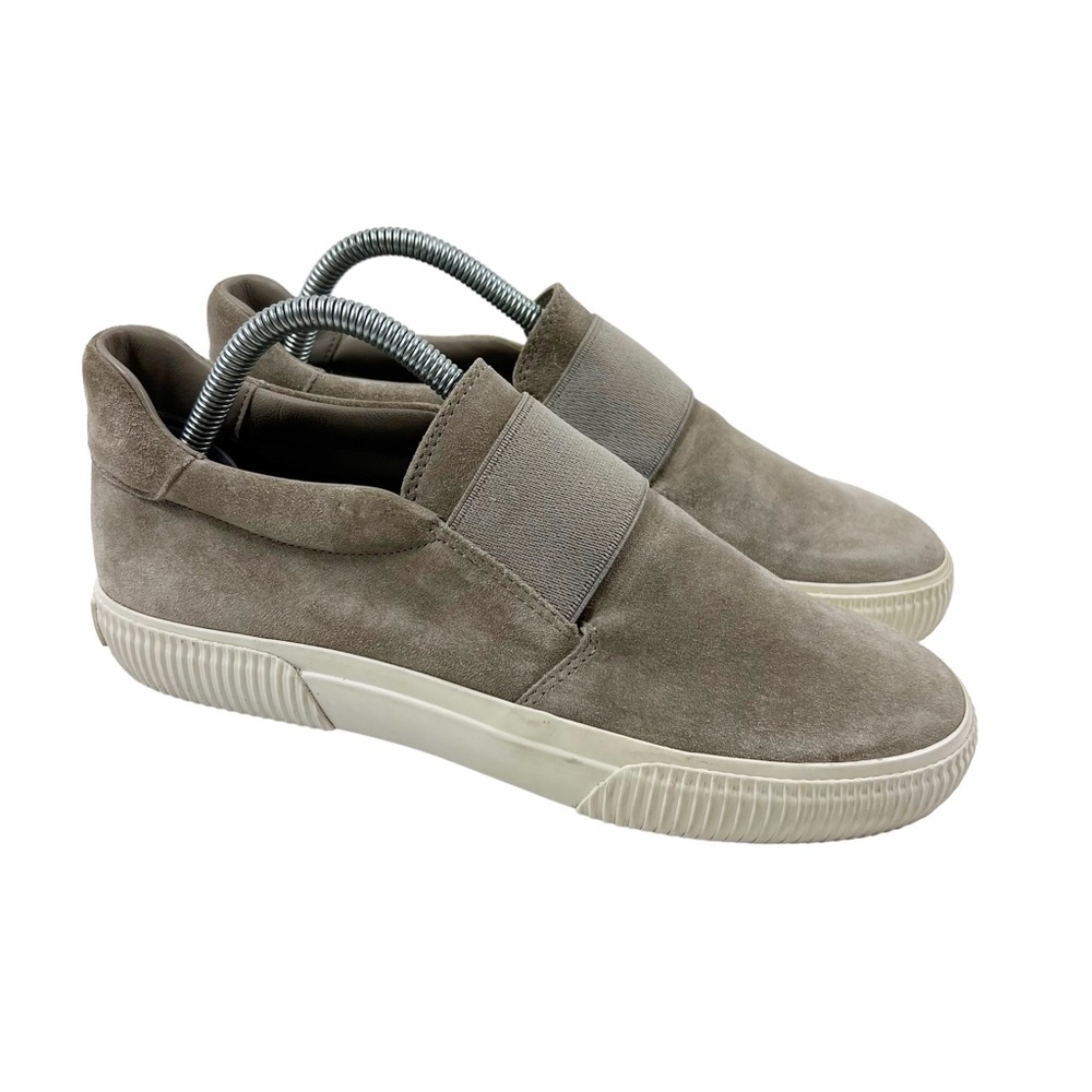 Vince Kirkland Suede Slip On Sneakers Gray Shoes Size 8
